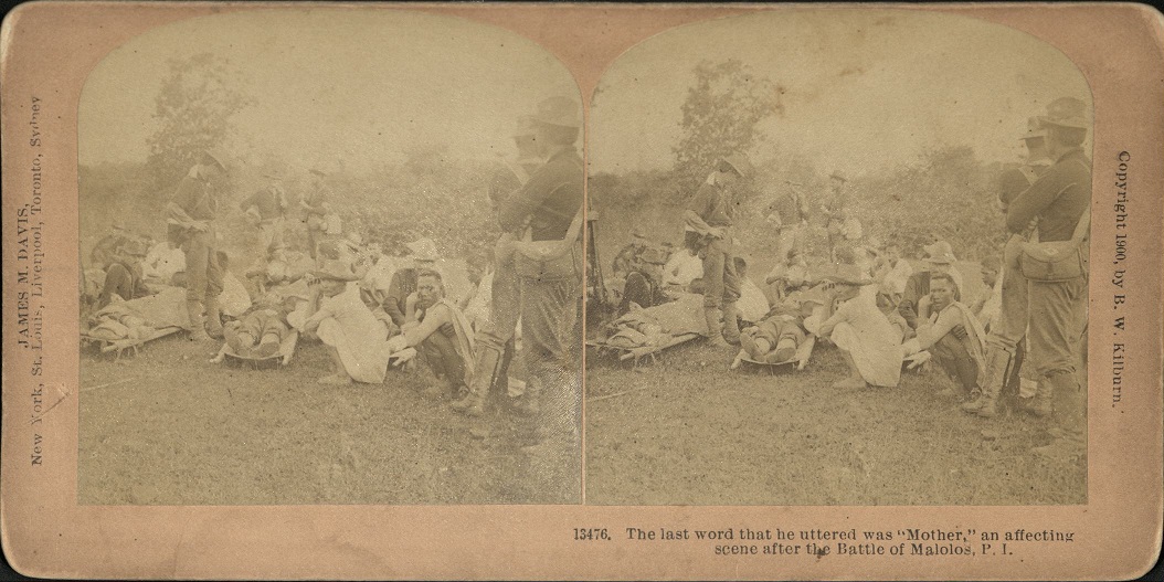 The last word that he uttered was “Mother,” an affecting scene after the Battle of Malolos, P. I.